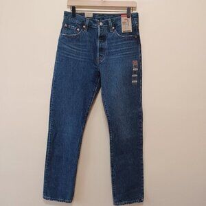 Levi's 501 dark blue straight leg jeans 26x30